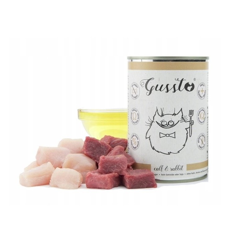GUSSTO Cat Fresh Calf &amp, Rabbit 400 g