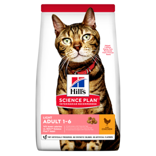 HILL'S Science Plan Feline Adult Light Chicken 10 kg für kastrierte Katzen Huhn