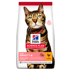 HILL'S Science Plan Feline Adult Light Chicken 10 kg für kastrierte Katzen Huhn