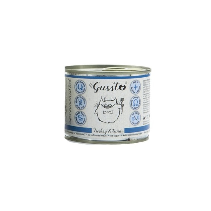 GUSSTO Cat Fresh Turkey&amp,Tuna FRISCHES TRUTHAHN UND THUNFISCH 200 g