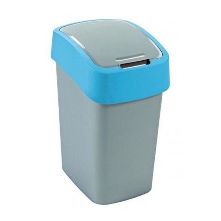 CURVER Mülleimer &quot,FLIP BIN&quot, 25 L silber/blau