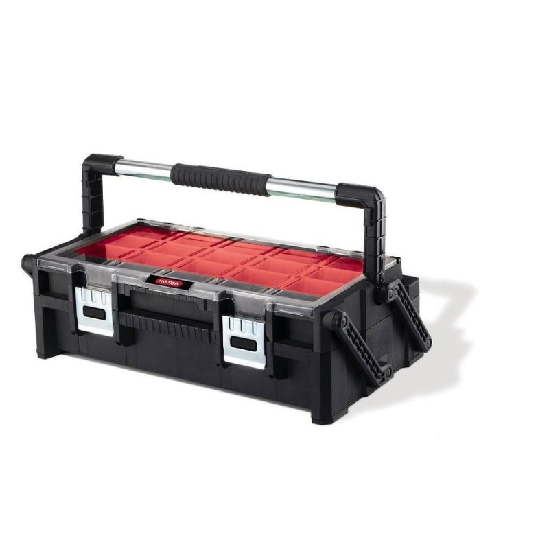 KETER Sortimentskasten Organizer 22&quot, CANTILEVER schwarz/rot