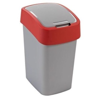 CURVER Mülleimer &quot,FLIP BIN&quot, 25 L silber/rot