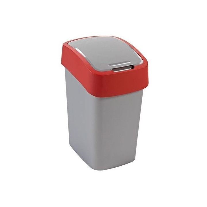 CURVER Mülleimer &quot,FLIP BIN&quot, 25 L silber/rot