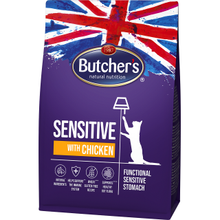 BUTCHER'S Functional Cat Dry Sensitive für sensible Katzen mit Huhn 800 g