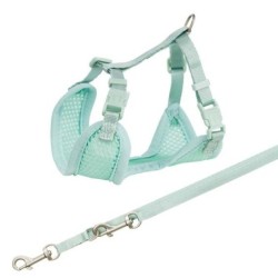 TRIXIE Junior Welpengeschirr mit Leine 26-34 cm/10 mm, 2 m, mint