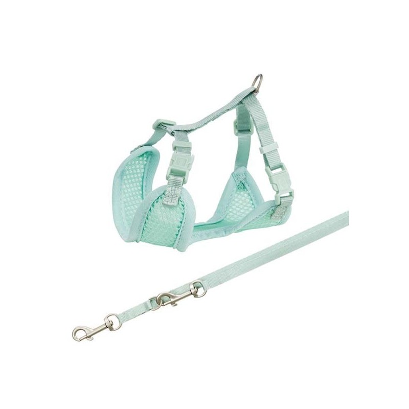 TRIXIE Junior Welpengeschirr mit Leine 26-34 cm/10 mm, 2 m, mint