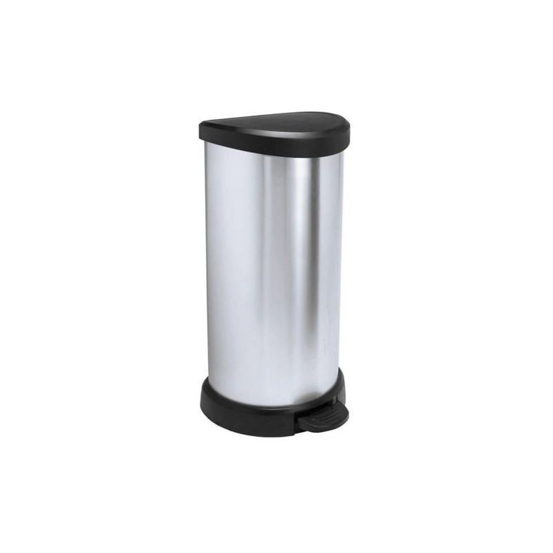 CURVER &quot,Metallic's&quot, Abfallbehälter 40 Liter, metallic-silber