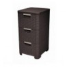 CURVER Regal mit Schubladen STYLE Rattanoptik 3 x 13,5 Liter Plastik braun