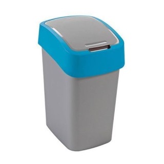 CURVER Mülleimer FLIP BIN 9L silber/blau