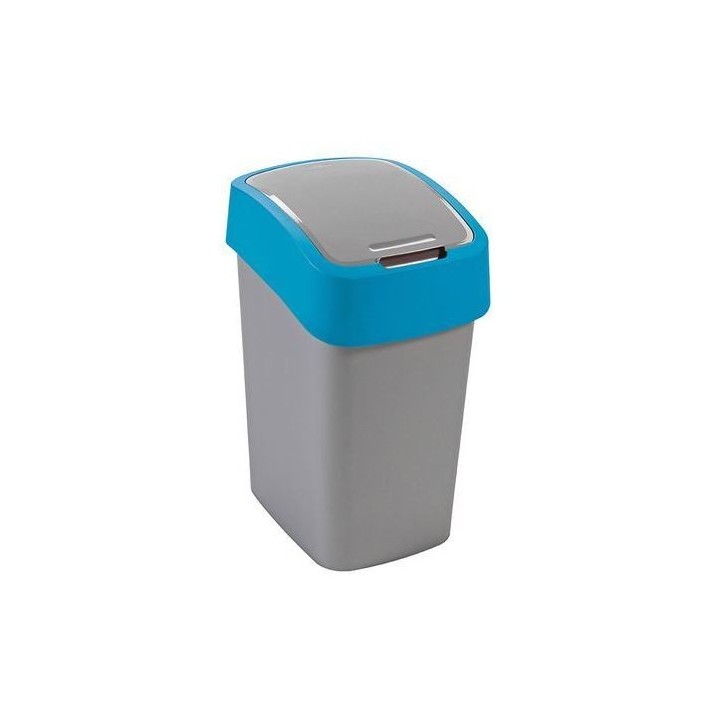 CURVER Mülleimer FLIP BIN 9L silber/blau