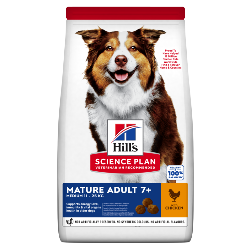 HILL'S SCIENCE PLAN Medium Mature Adult 7+ Hundefutter mit Lamm &amp, Reis 14 kg