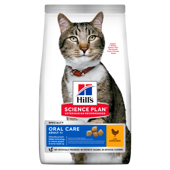 HILL'S Science Plan Cat Adult Dry Chicken Oral Care 7 kg