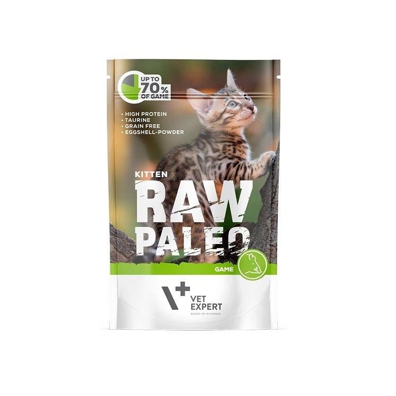VETEXPERT Katzen-Nassfutter Raw Paleo Kitten Wild 100G