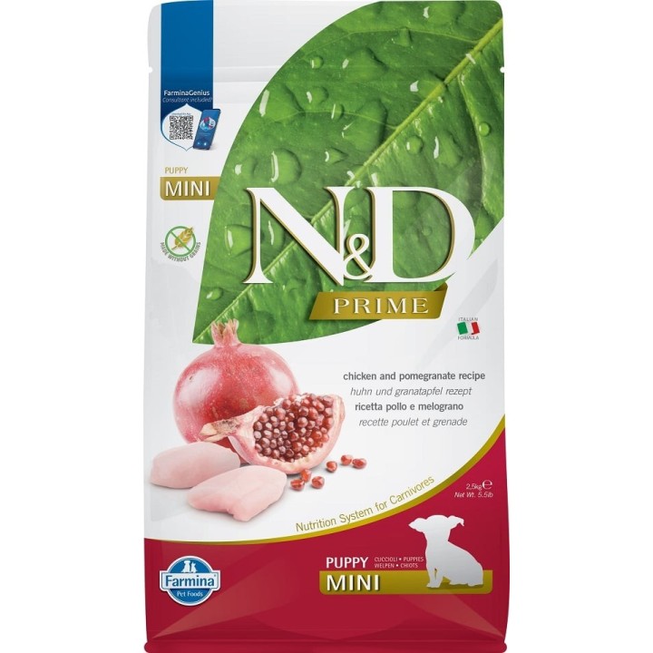 FARMINA N&amp,D Prime Hund Huhn und Granatapfel Puppy mini 2,5 kg