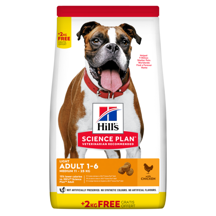 HILL'S Science Plan Adult Light Medium breed Trockenfutter mit Huhn 14 kg