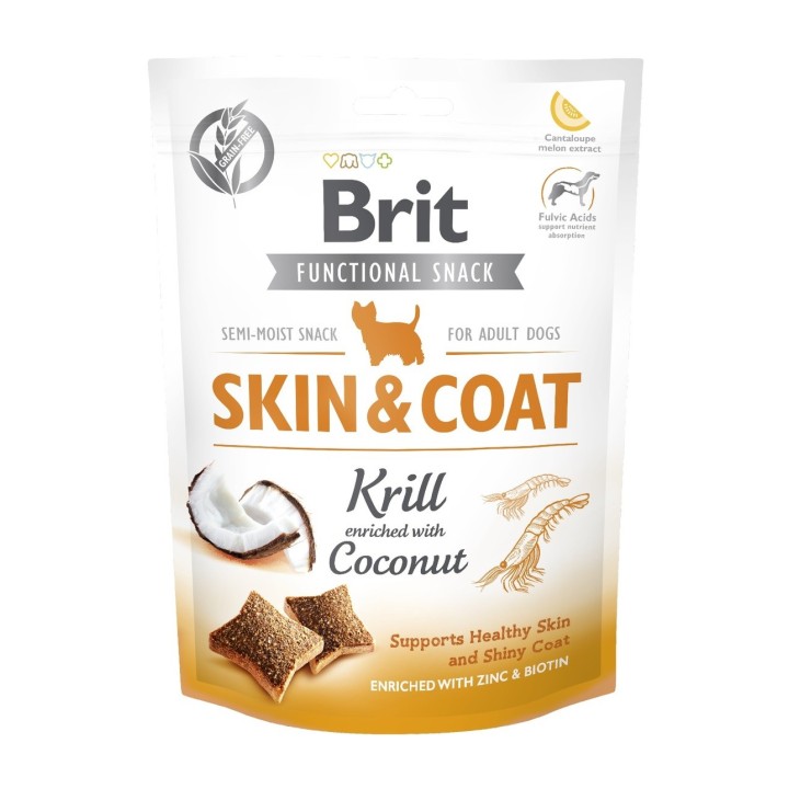 BRIT Care Dog Functional Snack skin&amp,coat Krill 150g