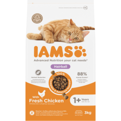 IAMS For Vitality Cat Adult Haarballen Huhn 3 kg
