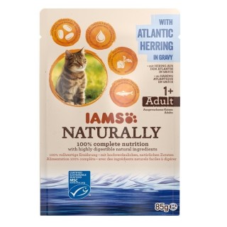 IAMS Naturally mit Hering aus dem Atlantik in Sauce 85 g