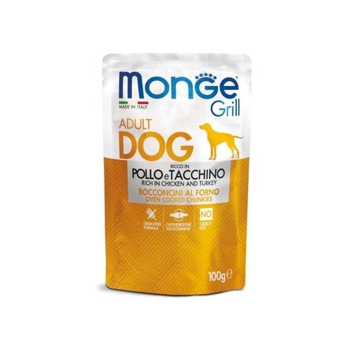 MONGE Grill Hähnchenstücke mit Truthahn 100g