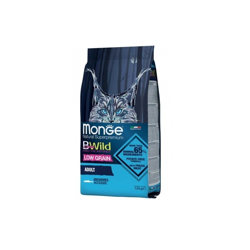 MONGE BWILD CAT ADULT ANCHOIS (Sprotten) 1,5 kg