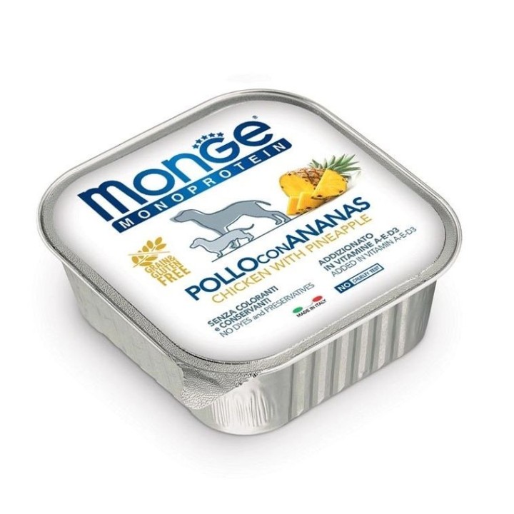 MONGE Fruit Dog Monoprotein Hühnchen mit Ananas 150 g