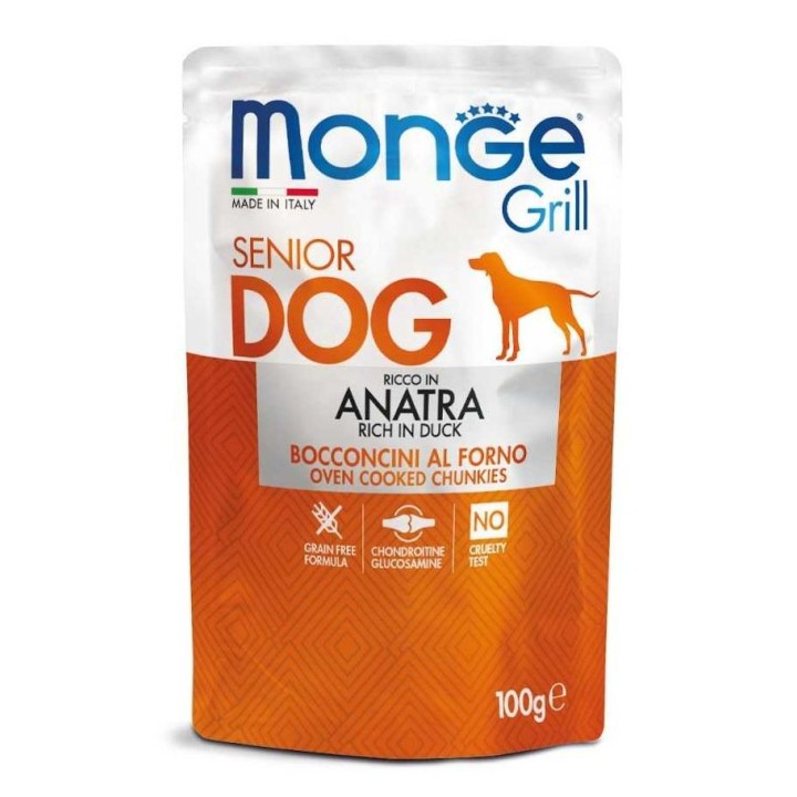 MONGE Grill Dog Senior mit Ente 100 g