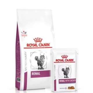 ROYAL CANIN Renal Feline 4 kg + Renal Huhn 12x85g