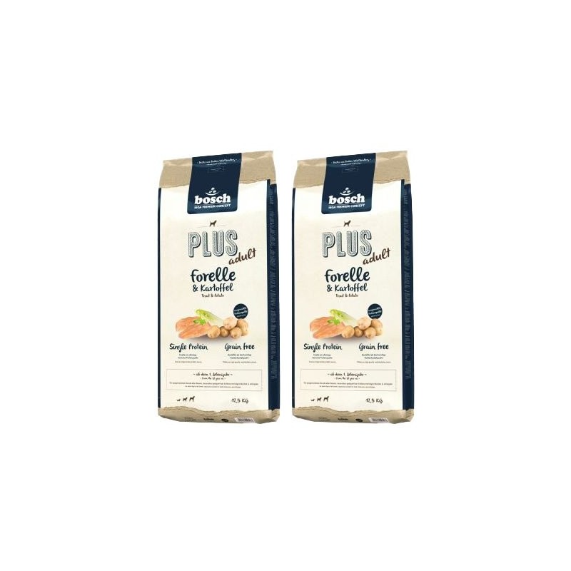 BOSCH PLUS ADULT Forelle &amp, Kartoffel 25 kg (2 x 12,5 kg)