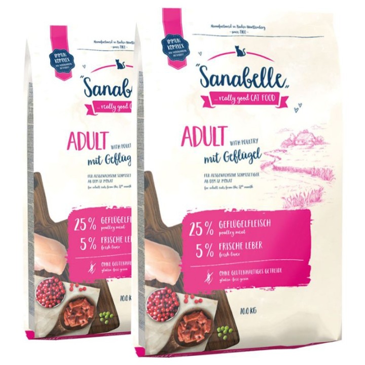 SANABELLE Adult Geflügel 20 kg (2 x 10 kg)