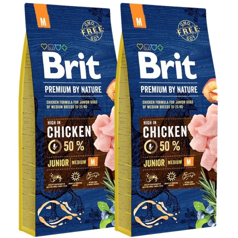 BRIT Premium By Nature Junior Medium M 30 kg (2 x 15 kg)