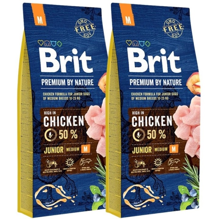BRIT Premium By Nature Junior Medium M 30 kg (2 x 15 kg)