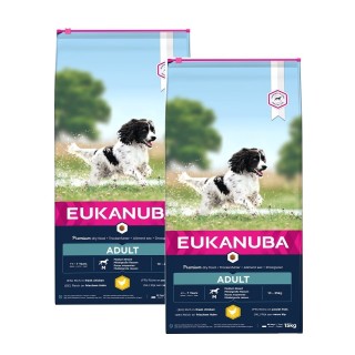 EUKANUBA Active Adult Medium Breed reich an frischem Huhn 30 kg (2 x 15kg)