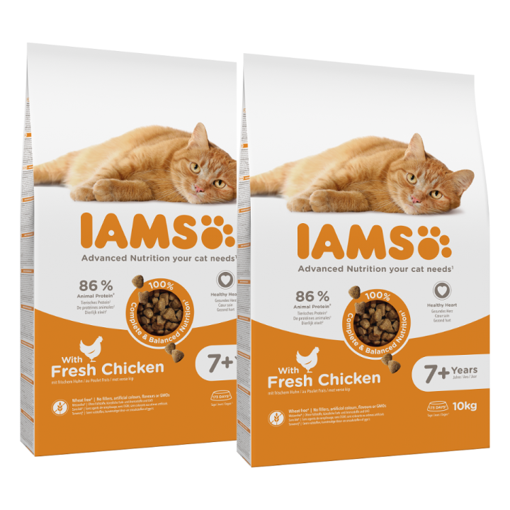 IAMS Cat Senior All Breeds Chicken 20 kg (2 x 10 kg)