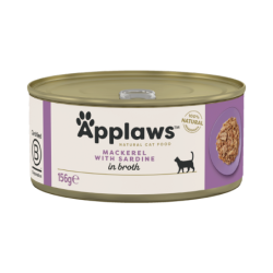 APPLAWS Cat Adult Mackerel with Sardine in Broth 156g Makrele und Sardine in Brühe