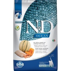 FARMINA N&amp,D Ocean Cat Kitten cod, shrimp, pumpkin &amp, cantaloupe melon 5 kg