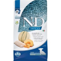 FARMINA N&amp,D Ocean Dog Puppy Mini Kabeljau, Kürbis &amp, Cantaloupe Melone für Welpen und trächtige Hündinnen 2,5 kg