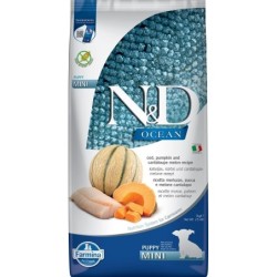 FARMINA N&amp,D Ocean Dog Puppy Mini Kabeljau, Kürbis &amp, Cantaloupe Melone für Welpen und trächtige Hündinnen 7 kg