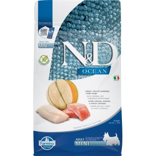 FARMINA N&amp,D Ocean Dog Adult Mini Lachs, Kabeljau &amp, Kanatlupenmelone 800 g