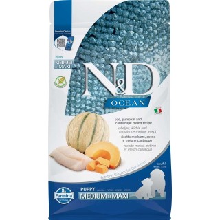 FARMINA N&amp,D Ocean Dog Puppy Medium &amp, Maxi cod, pumpkin &amp, cantaloupe melon 2.5 kg