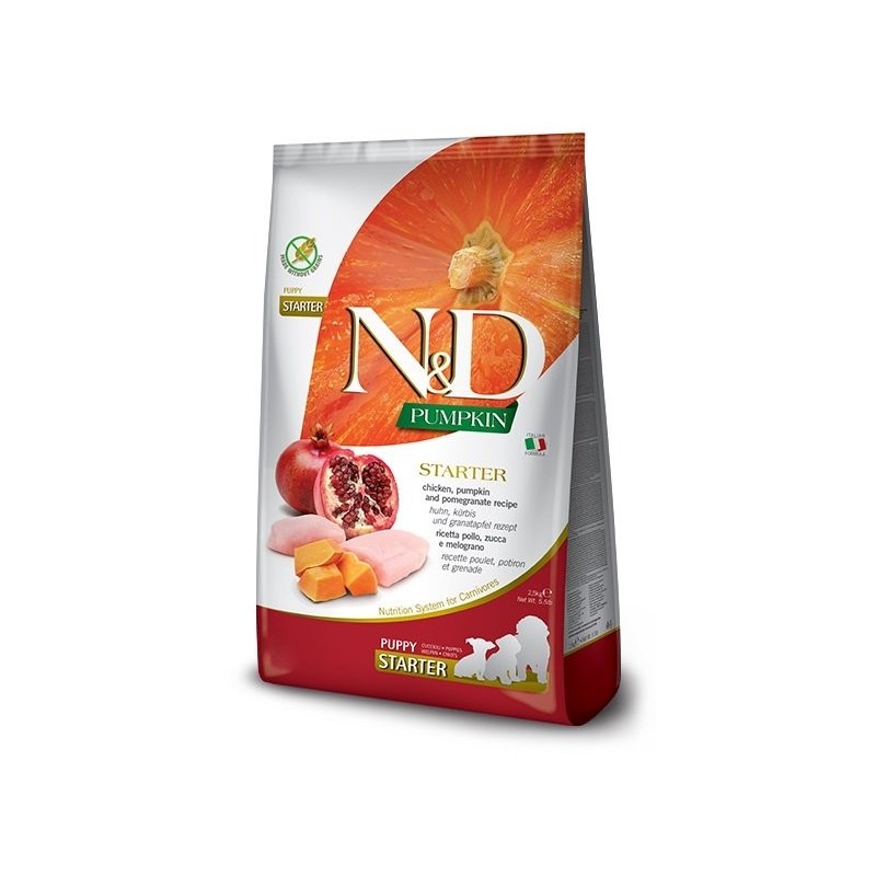 FARMINA N&amp,D Kürbis Hund Welpe Alle Rassen Huhn &amp, Granatapfel 2,5 kg