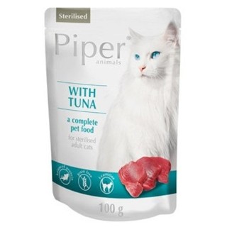DOLINA NOTECI PIPER Thunfischbeutel 100g Nassfutter für Katzen nach der Sterilisation