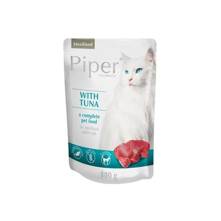 DOLINA NOTECI PIPER Thunfischbeutel 100g Nassfutter für Katzen nach der Sterilisation