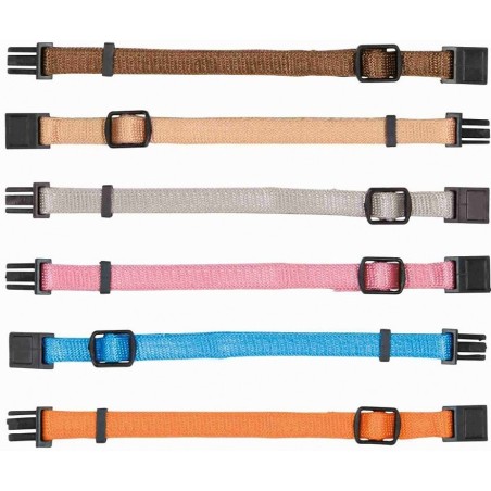 TRIXIE Welpenhalsbänder Junior 6 Stk. M-L 22-35 cm/10mm verschiedene Farben