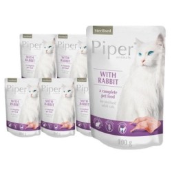 DOLINA NOTECI PIPER Animals Kaninchenfutter für Katzen nach der Sterilisation 10x100 g