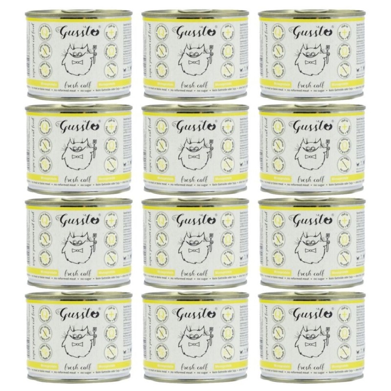 GUSSTO Cat Fresh Calf 12x200 g