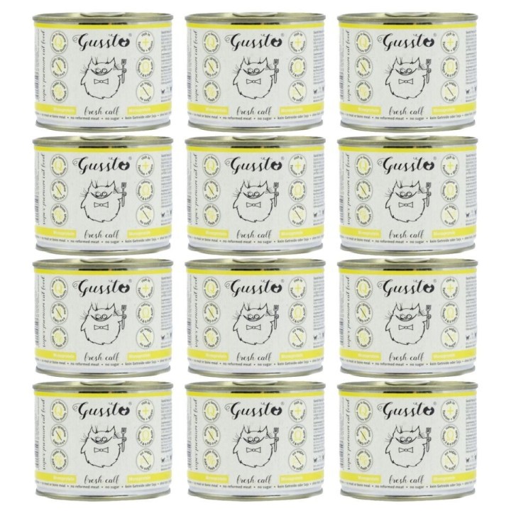 GUSSTO Cat Fresh Calf 12x200 g