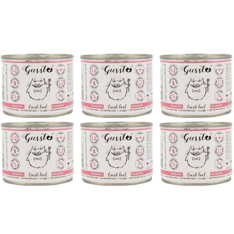 GUSSTO Cat Fresh Beef 6x200 g