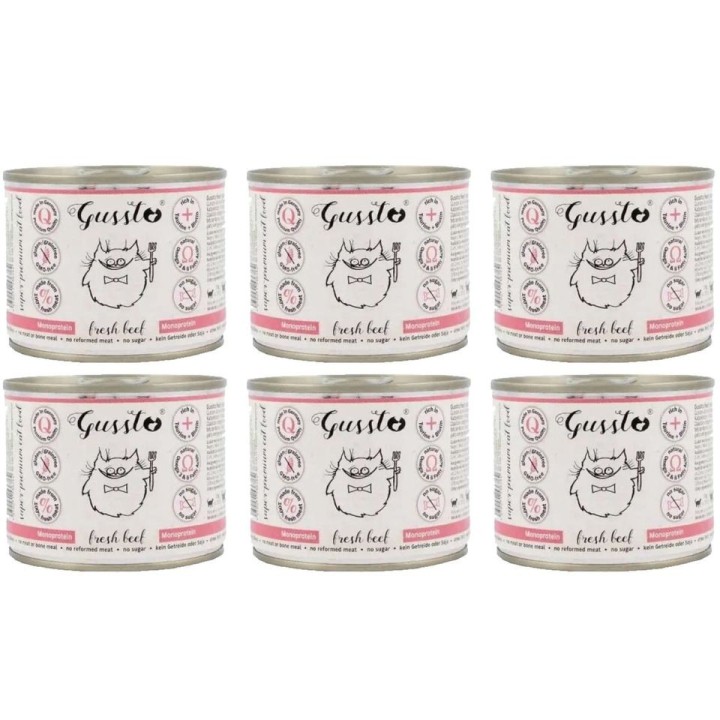 GUSSTO Cat Fresh Beef 6x200 g