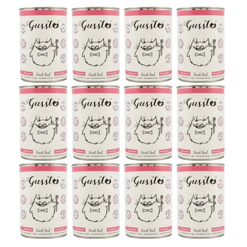 GUSSTO Cat Fresh Beef 12x400 g